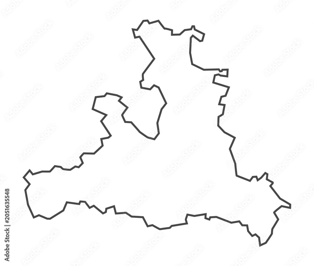Obraz premium Salzburg state map with clean gray color outline