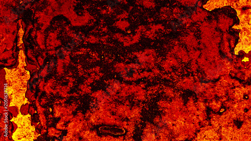 Canvas-taulu Abstract red and orange grunge texture background with a fiery distressed effect