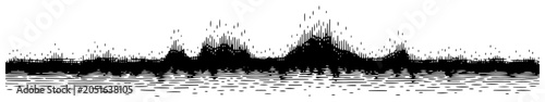Foto Abstract Forest Treeline or Grassy Shoreline with Water Reflection Silhouette Sk
