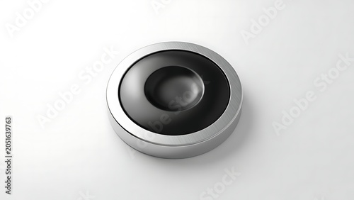 Tapety artystyczne A black and silver object on a white surface