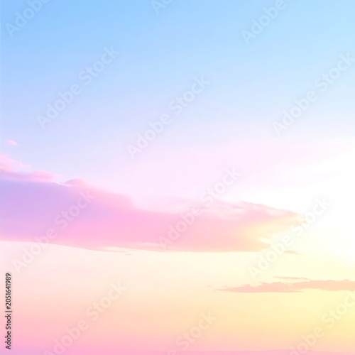 A serene sky with a single cloud at sunset
