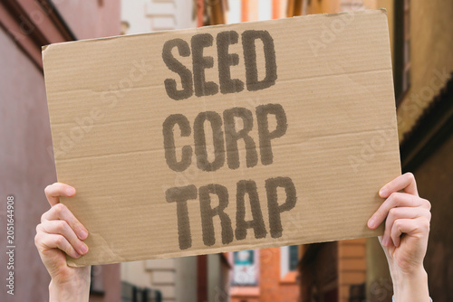 Obraz na plátně "Seed corp trap" Agribusiness dependency cycle