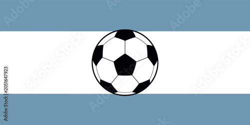 Fotografía Argentina flag with soccer ball fifa world cup 2026 support graphic