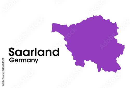 Obraz na płótnie saarland germany map