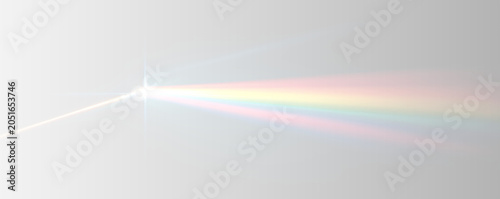 Crystal rainbow reflections scatter across a soft glowing background. Floating glitter adds depth and charm. Vector PNG effect enhances elegant visuals.