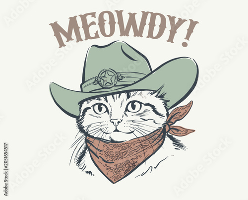 Tableau sur toile Meowdy partner and cat lovers