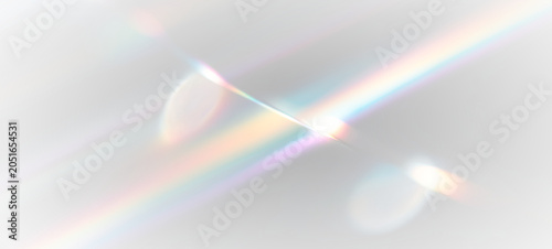 Abstract rainbow holographic glow with crystal prism rays. Vibrant light leak and lens flare on gradient space. Futuristic overlay for creative backgrounds.