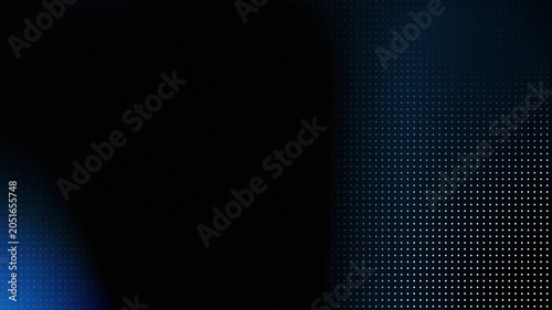 Abstract blue light gradient with halftone dot pattern. Minimalist digital technological background texture for modern interface design and server data concept.