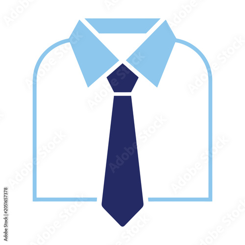 Bild auf Leinwand Formal business shirt and tie professional icon with business clothing professio