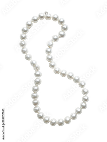 Pearl Necklace Isolated on Transparent Background for Fashion Design