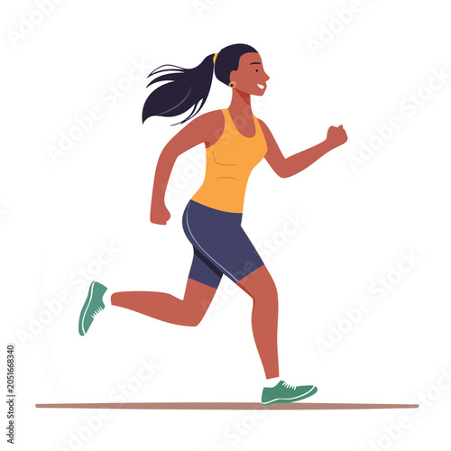 Woman running in athletic wear