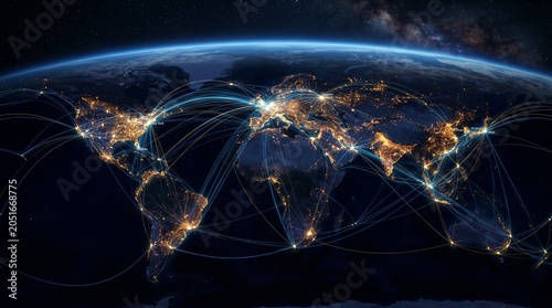Global Network Connections Visualizing Worldwide Digital Communication