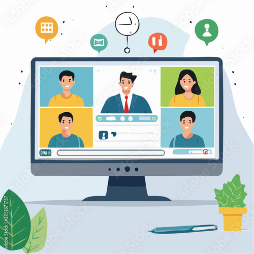 Video Conference Call with Multiple Participants