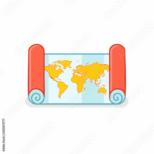 World Map Scroll Icon