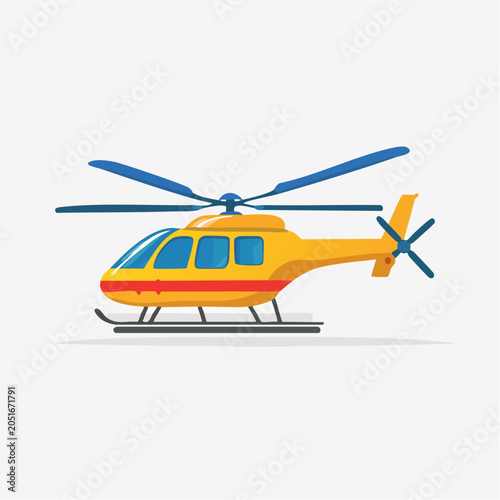 Yellow Helicopter Illustration