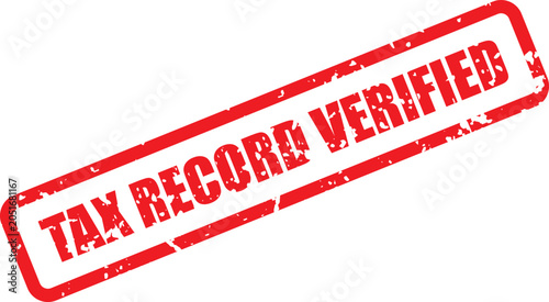 Konstfotografi Crucial red stamp confirming successful tax return filing, signifying completion