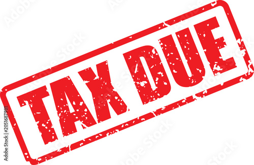 Tableau sur toile Vibrant red stamp illustration with the clear financial declaration TAX EXCLUDED