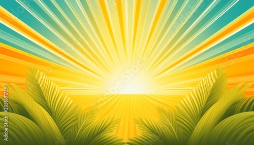sun rays background with summer background