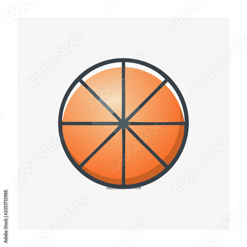 Stylized orange slice icon
