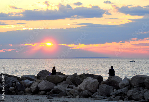 Photos Lovely Cape Cod sunset with pastel colored sky
