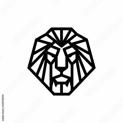 Geometric Lion Head Logo Design.