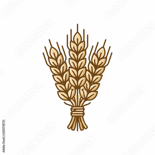 Golden Wheat Bundle Illustration.