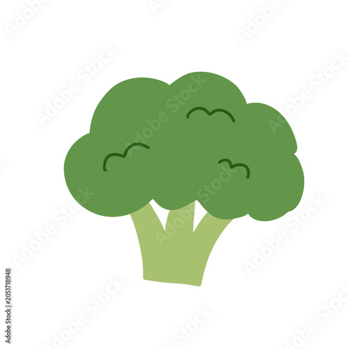  Simple Broccoli Illustration Isolated on Transparent Background