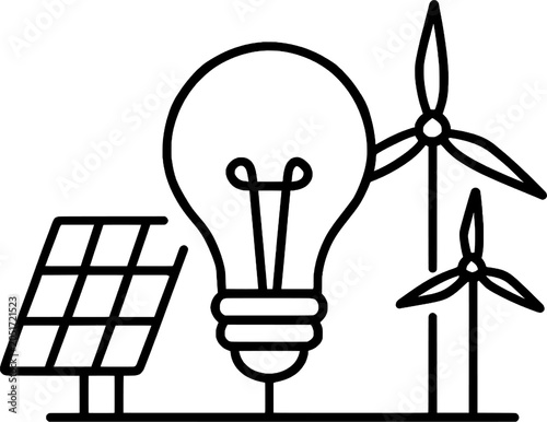 Future of Energy Line Icon