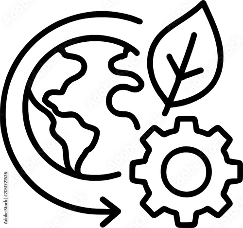 Natural Resource Management Line Icon