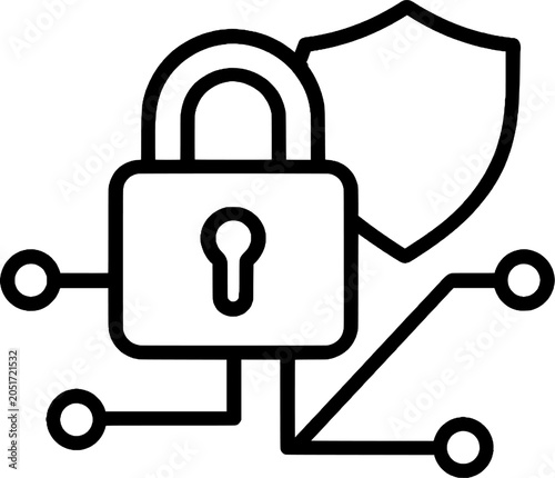 Network Security Line Icon