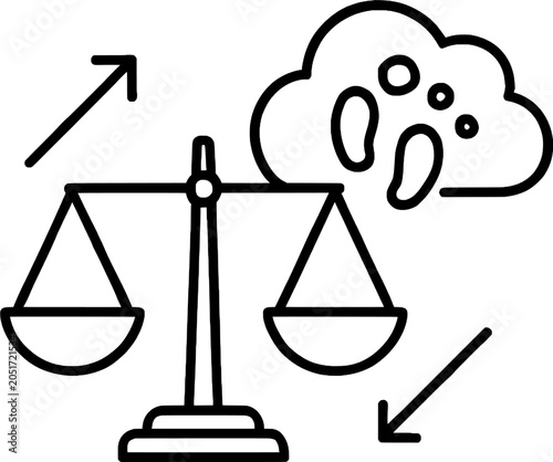 Emission Trading Scheme Line Icon