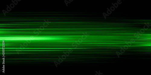 Fotografie Green abstract glowing digital wave background with light lines and futuristic e