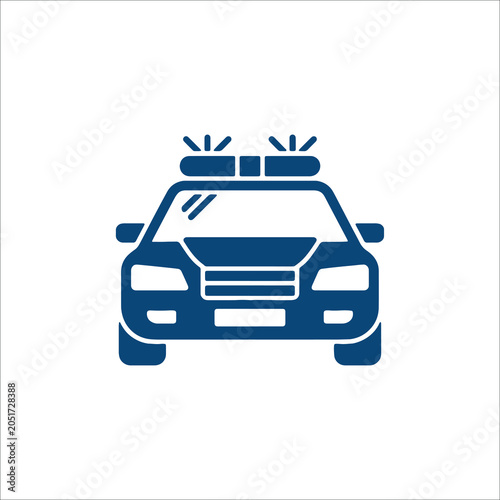 Police Car Front View Emergency Vehicle Icon