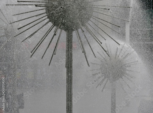 Pusteblumenbrunnen in der Prager Straße in Dresden