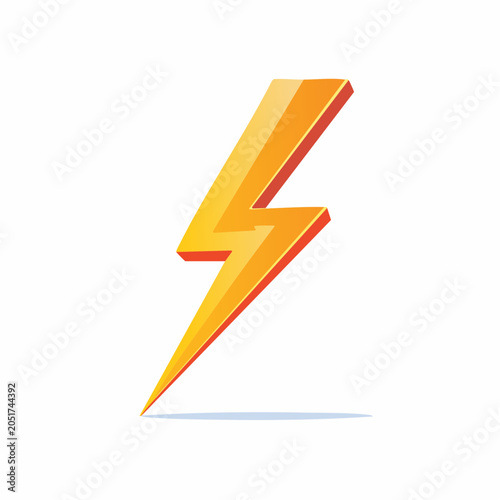 Yellow and Orange Lightning Bolt Icon