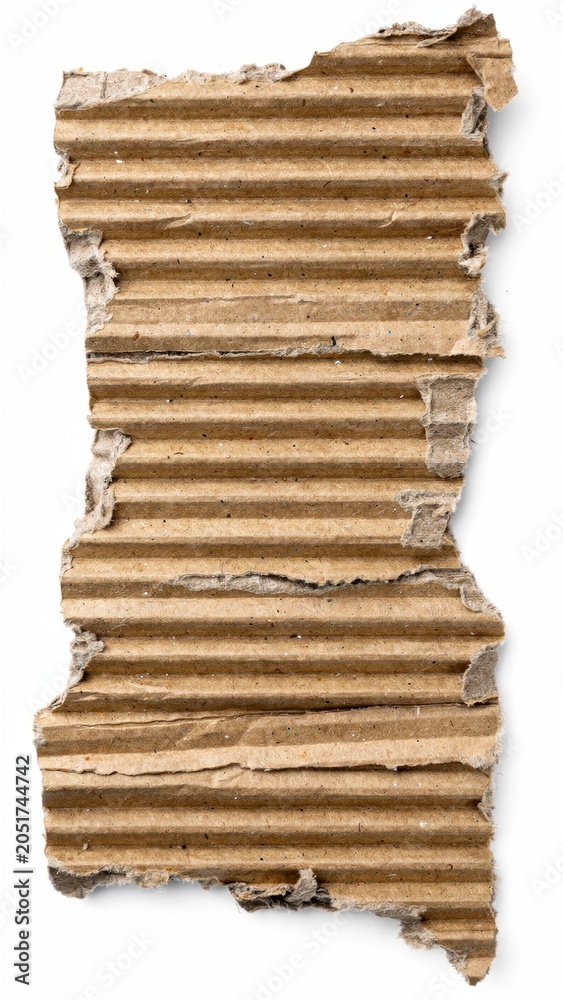 Fototapeta premium Ripped Corrugated Cardboard Texture