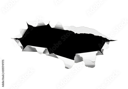 Abstract black and white torn paper texture
