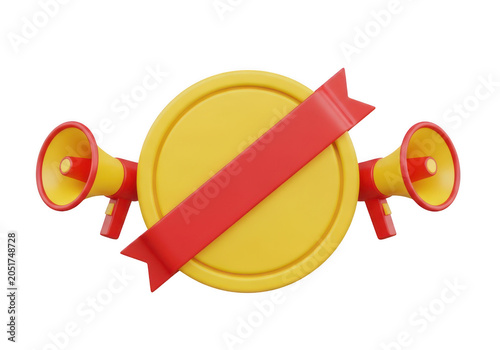 Vibrant yellow sphere with two red arrows crossing through it
