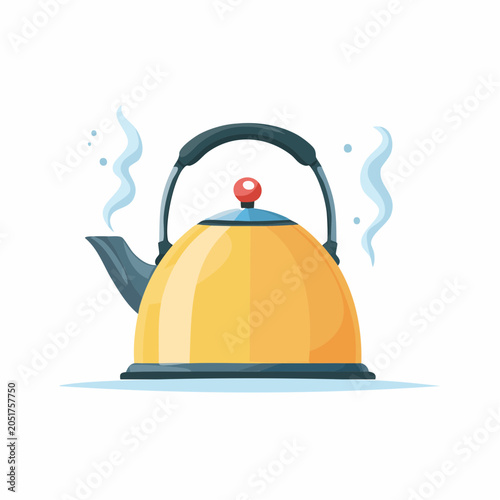 Yellow Kettle Steaming