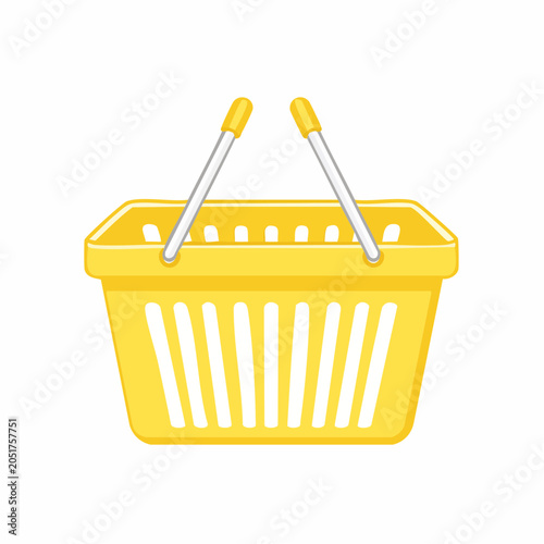 Yellow Shopping Basket Icon