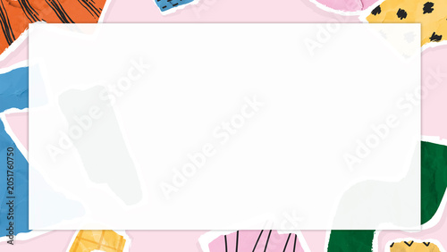 Bild auf Leinwand Cute paper craft computer wallpaper