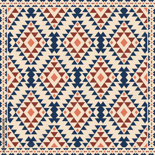 Southwest native seamless pattern ethnic tribal Aztec geometric Navajo Native American fabric earth tone design vector for textile printing