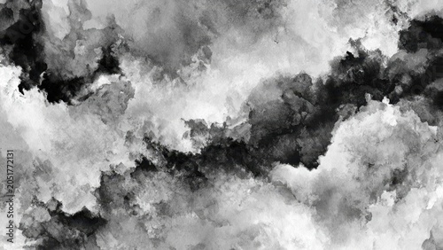 Monochrome Ink Wash Clouds Texture