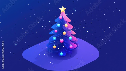 A Christmas tree with many ornaments on it