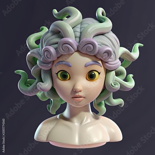 Captivating Medusa Gorgon Marble Statue Showcasing Intricate Details and Expressive Features, Perfect for Art Lovers and Collectors