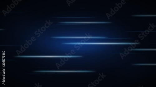 Blue light streaks on dark abstract tech , motion lines, glowing center, futuristic design, digital business banner