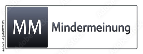 Cuadro en lienzo MM - Mindermeinung - Abkürzung aus deutschem Recht, Verwaltung