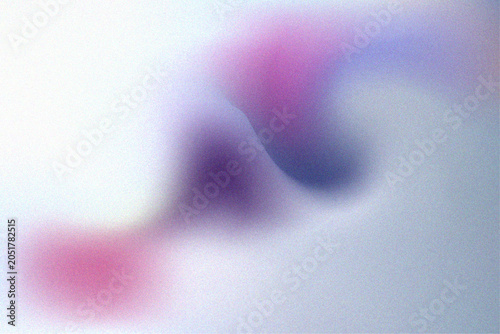 Blurred pink purple and blue abstract shapes on white background