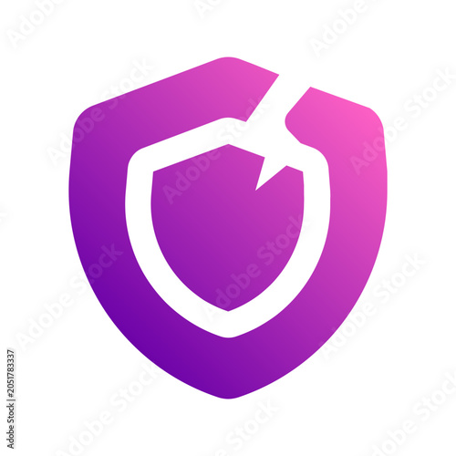 unprotected glyph gradient icon