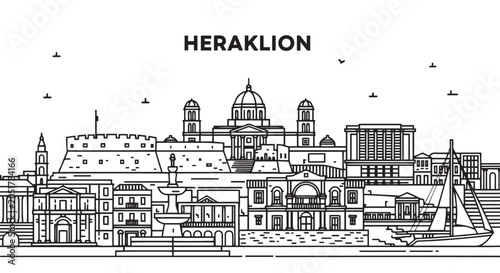 Konstfotografi Heraklion Crete Cityline Buildings Architecture Landscape